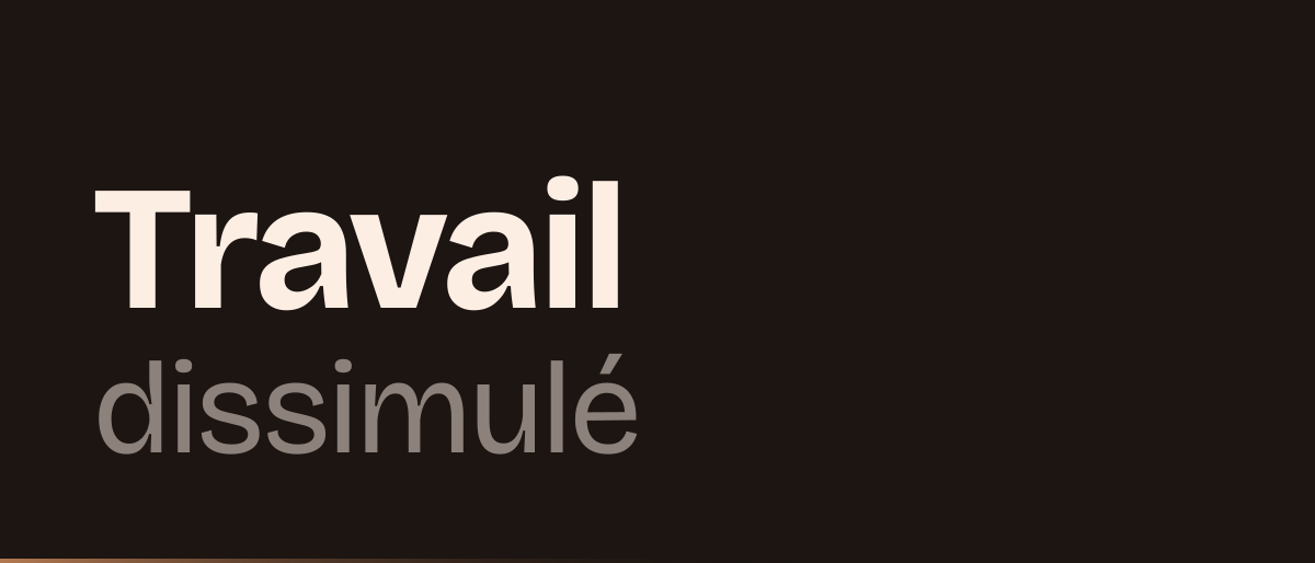 Jaquette de la page « Travail dissimulé : redressement majoré, amendes, flagrance sociale en 2027 » : Travail dissimulé