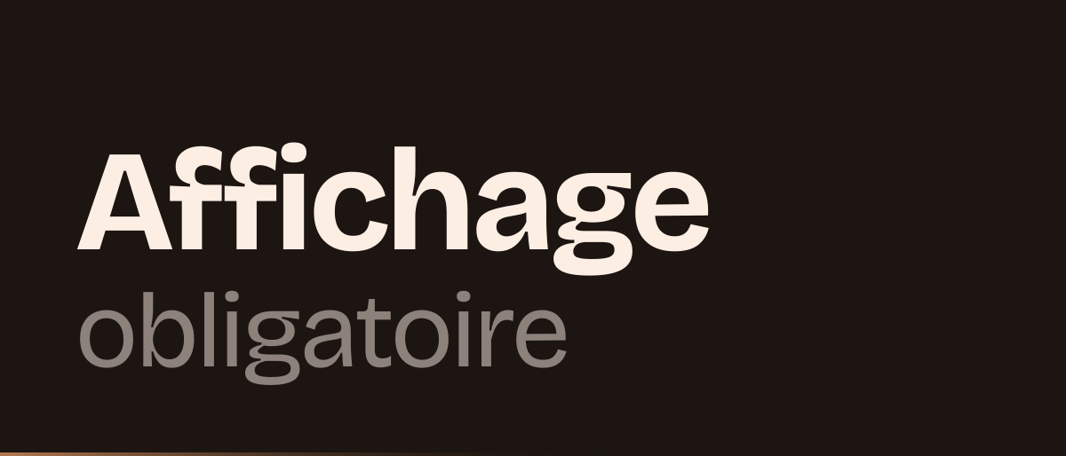 Jaquette de la page « Affichage obligatoire d'un restaurant ou d'un bar : prix, viandes, licence » : Affichage obligatoire